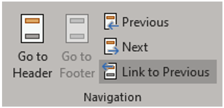 Different Headers&nbsp;and Footers&nbsp;for Sections or&nbsp;Linking